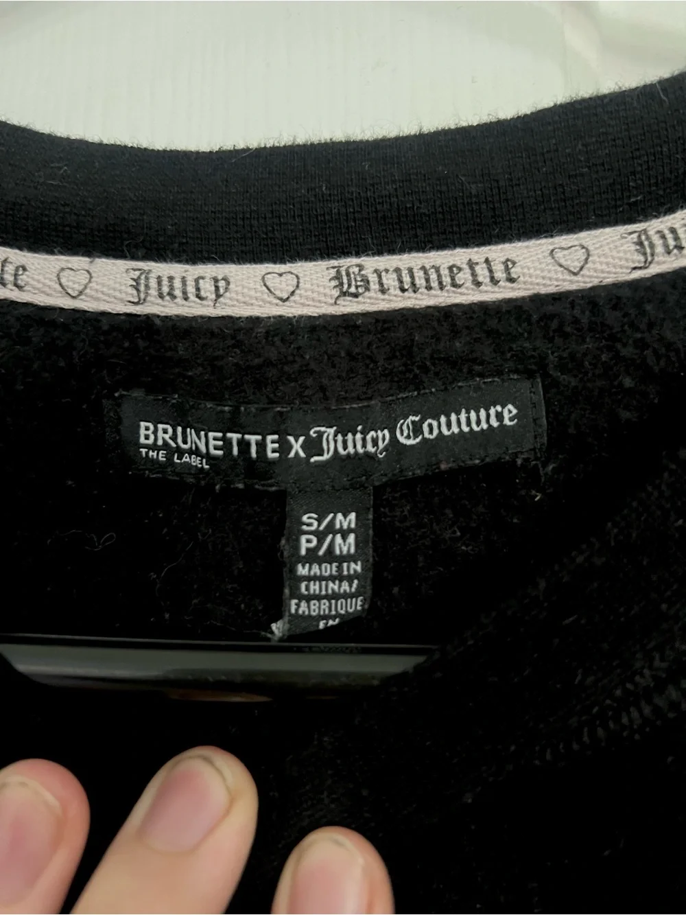 rare limited edition brunette the label x juicy couture collab crew sweater - Picture 4 of 4